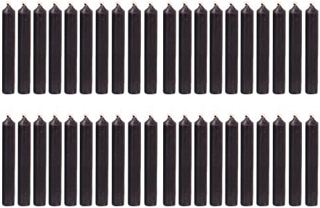 PROSPERRO LUMO by Parkash Candles Chime/Stick/Spell Candle Set of 40 | Ritual Spell | Unscented (Black), Wax