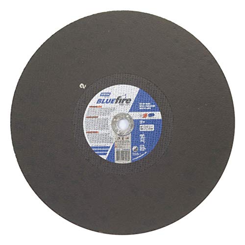 Norton Blue Fire Free Cut Large Diameter Reinforced Abrasive Cut-Off Wheel, Type 01 Flat, Zirconia Alumina and Aluminum Oxide, 1