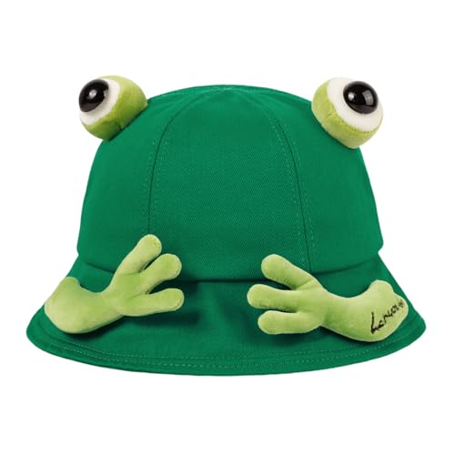 Funny Frog Sun Hats for Women Men Cute Cotton Bucket Hat Summer Beach Hat Outdoor Cap