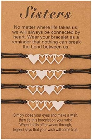 Branets Friendship Matching Bracelet Wish Bracelets Set Best Friend Bracelets Distance Bracelets Gifts for Women Girls