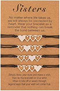 Branets Friendship Matching Bracelet Wish Bracelets Set Best Friend Bracelets Distance Bracelets Gifts for Women Girls