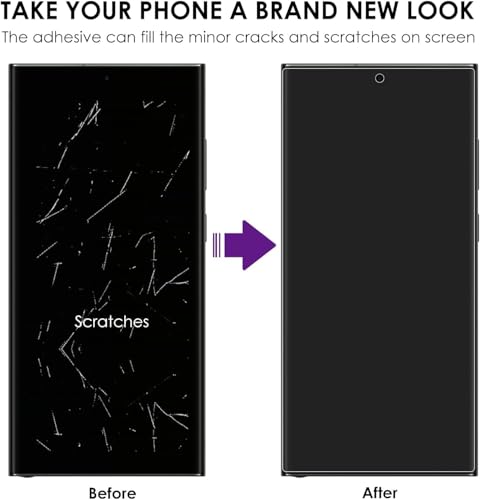 Image of SHILD Screen Protector for Samsung Galaxy S22 Ultra - Curved Matte UV Tempered Glass | 9H Hardness, HD Clarity, Fingerprint Sensor Compatible | Anti-Glare, Anti-Smudge | Easy Installation Kit | 3-Month Warranty (Pack of 1)