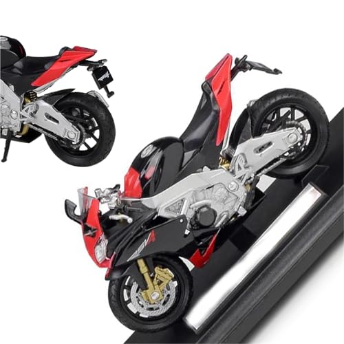 Cadeau motard Aprilia RSV4 Factory 1:18 réplique moto en métal avec décor de fond pour passionné