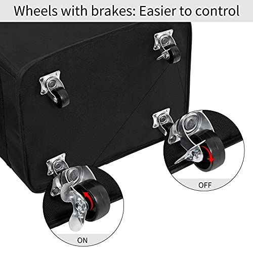 Chrislley 90L Rolling Laundry Basket Large Laundry Hamper With Wheels Collapsible Clothes Hamper Rolling Tall Laundry Storage Cart Foldable Clothes Organizer (Black) #TOP3