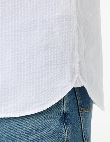 Tommy Hilfiger SEERSUCKER SOLID RF SHIRT S/S S/S Shirt Herren, White (White), L – Ansicht 4