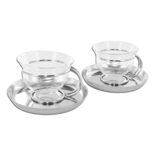 Filio Tea Cup and Saucers Set of 2 by mono