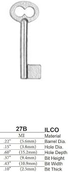 Ilco 27B Key Blank, Bit & Post (5-Pack)