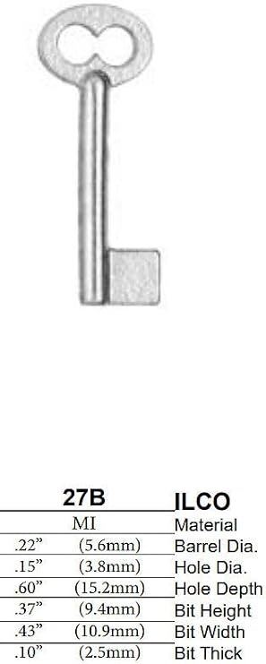 Ilco 27B Key Blank, Bit & Post (5-Pack)