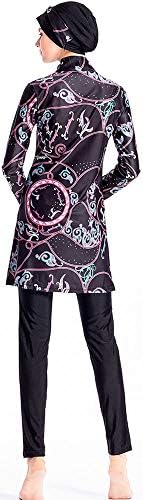 Wowdecor Muslim Swimsuits for Women Plus Size, Modest Islamic Arabic Swimwear Burkini Hijab
