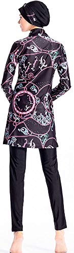 Wowdecor Muslim Swimsuits for Women Plus Size, Modest Islamic Arabic Swimwear Burkini Hijab