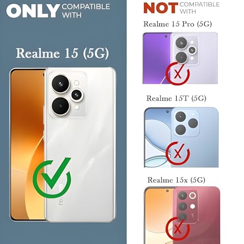 Image of Lifetime Anti-Yellow Clear Back Cover Case for Realme 15 (Sleek Crystal Hard Back | Shockproof Protection with Camera Protection)