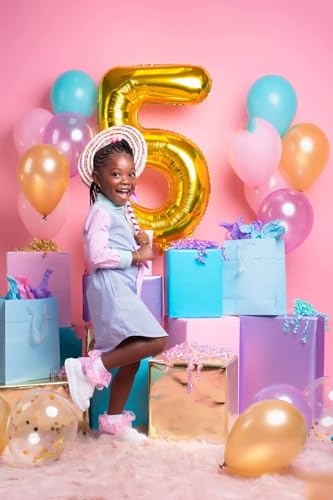 Image of Gold Number 23 Balloon 40 inch, 23 Number Balloons, 23rd Gold Birthday Decorations, 23 Year Old Women Men Golden Party Supplies