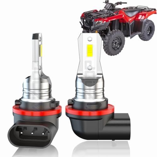 SYJIIP 34901 HR3 A21 Light Bulbs Compatible with Honda Rancher Rubicon Fourtrax Foreman TRX420 TRX500, 34901-HR3-A21 ATV UTV Accessories, 6000K Cool White, Plug and Play Waterproof, Pack of 2