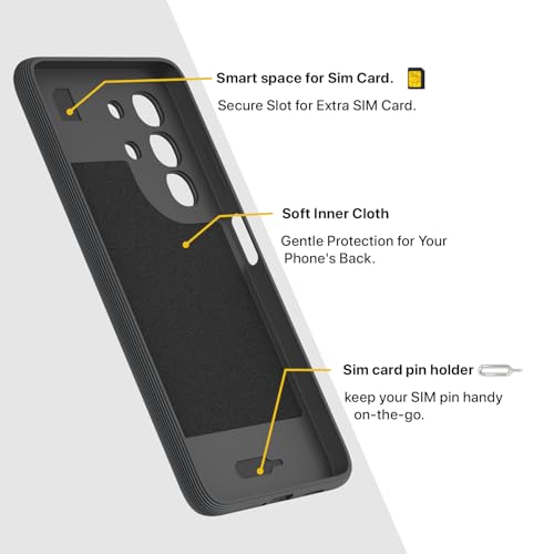 Image of Pikkme Back Cover for Vivo T4x 5G / iQoo Z10x 5G / Vivo Y31 Pro 5G Camera Protection 3D Hexa Cube Design Silicone Protective Bumper Case (Grey)