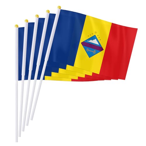 Drapeaux portatifs 14 x 21 cm Lot de 50 pièces pour événements de la marque Encamp
