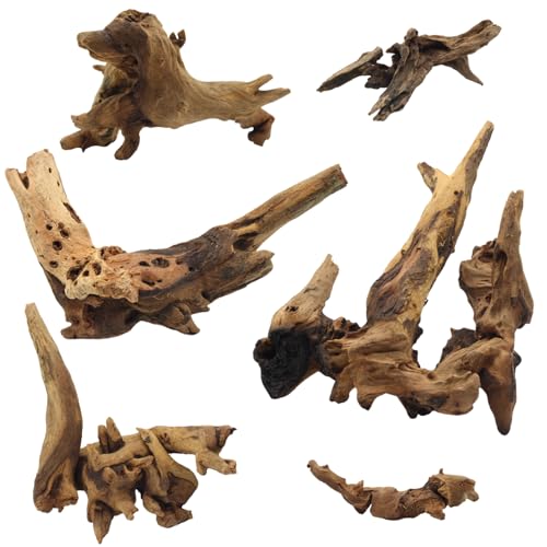 Driftwood for Aquarium Decor, Fish Tank Decor, 6 Pcs Reptile Branches, Drift Wood for Fishtank...