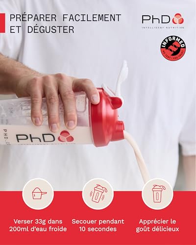 Miniatura 5 de Phd Nutrition Whey Protein En Polvo 1kg Fresa Suplemento Proteico Alto En Proteínas Con 25g De Proteína Por Porción, Informed Protein, Enriquecido Con Cultivos Bien Tolerados