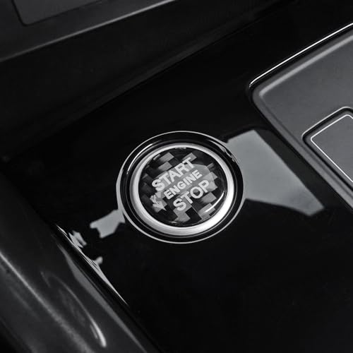 BETTERHUMZ Engine Start Button Sticker Carbon Fiber for Audi A3 8Y A6 4K C8 A7 4K8 Q5 S6 2020-2025 Control Knob Decor Interior Accessories (Black)