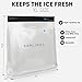 BERLINZO Large Reusable Ice Storage Bag - Freezer Safe Leak Proof Silicone and Plastic-Free Lunch Bag for Ice and Food Storage - BPA-Free XL Size