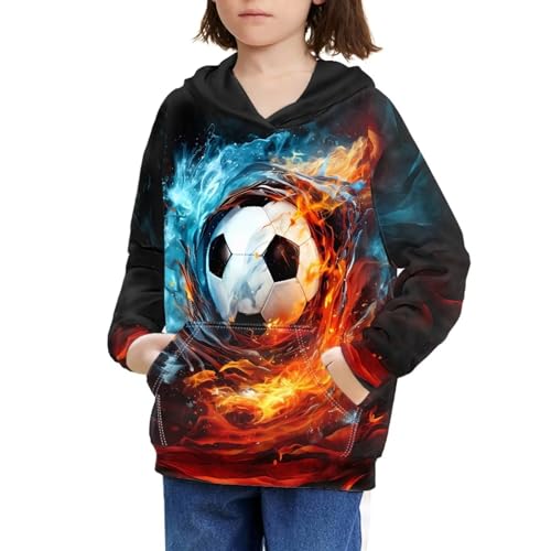 Poceacles Youth Hoodies for Boy Girl Kids Cool Sportwear Novelty Athletic Pullover Sweatshirts with Pocket Age 6-16 Year Old