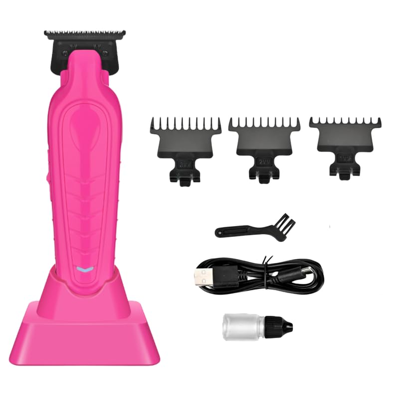 Image of WMARK NG-339 Premium Salon Series 0 Gapped 7000 RPM Outlining for Barbers 0mm balding Shape up Stainless steel DLC fix & Ceramic moving Blade 1200mAh Battery USB Charging & Stand 180-Min, Model 7