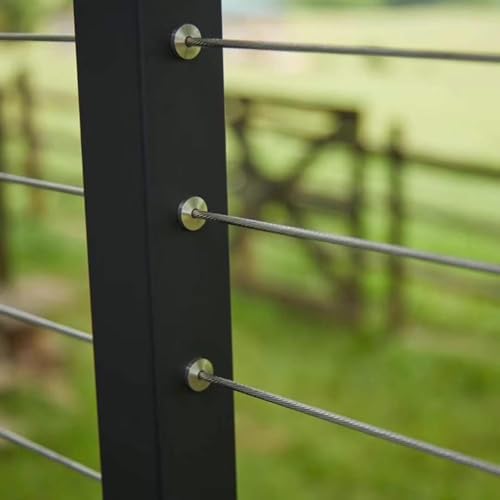 Stainless Steel Corner Cable Railing Post - Level One for Indoor/Outdoor Wood & Concrete Decks - Durable & Stylish Railing System Upgrade