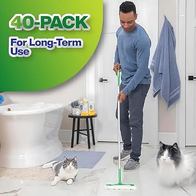 40-Count Disposable Dry Sweeping Cloths for Swiffer Sweeper Thicker & More Absorbent