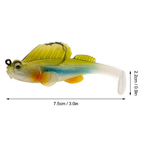 Isca de pesca, Andoer Isca macia de pesca Jig Hooks iscas Swimbaits Acessórios de pesca chumbada par