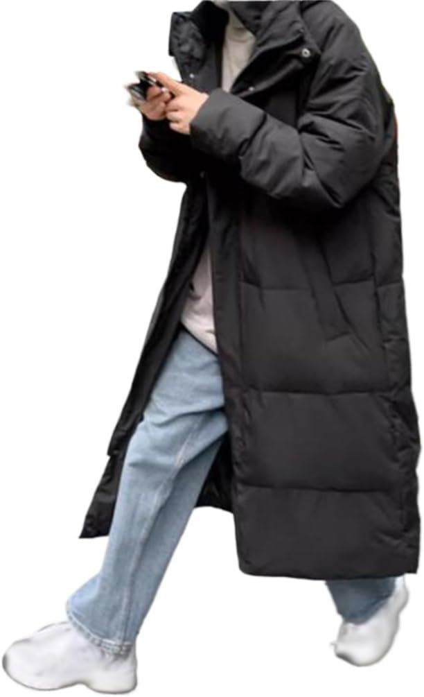 VIDI Korean Version Of Loose Lovers Coat Young Hooded In The Long Down Jacket Man Winter Thick To Keep Warm