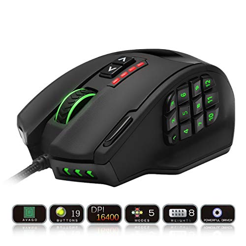 QKa Wired Gaming Mouse E-Like LOL Gaming Mouse Jedi Survival Eating Chicken Macro Programming RGB Backlight Suitable for MAC PC Laptops