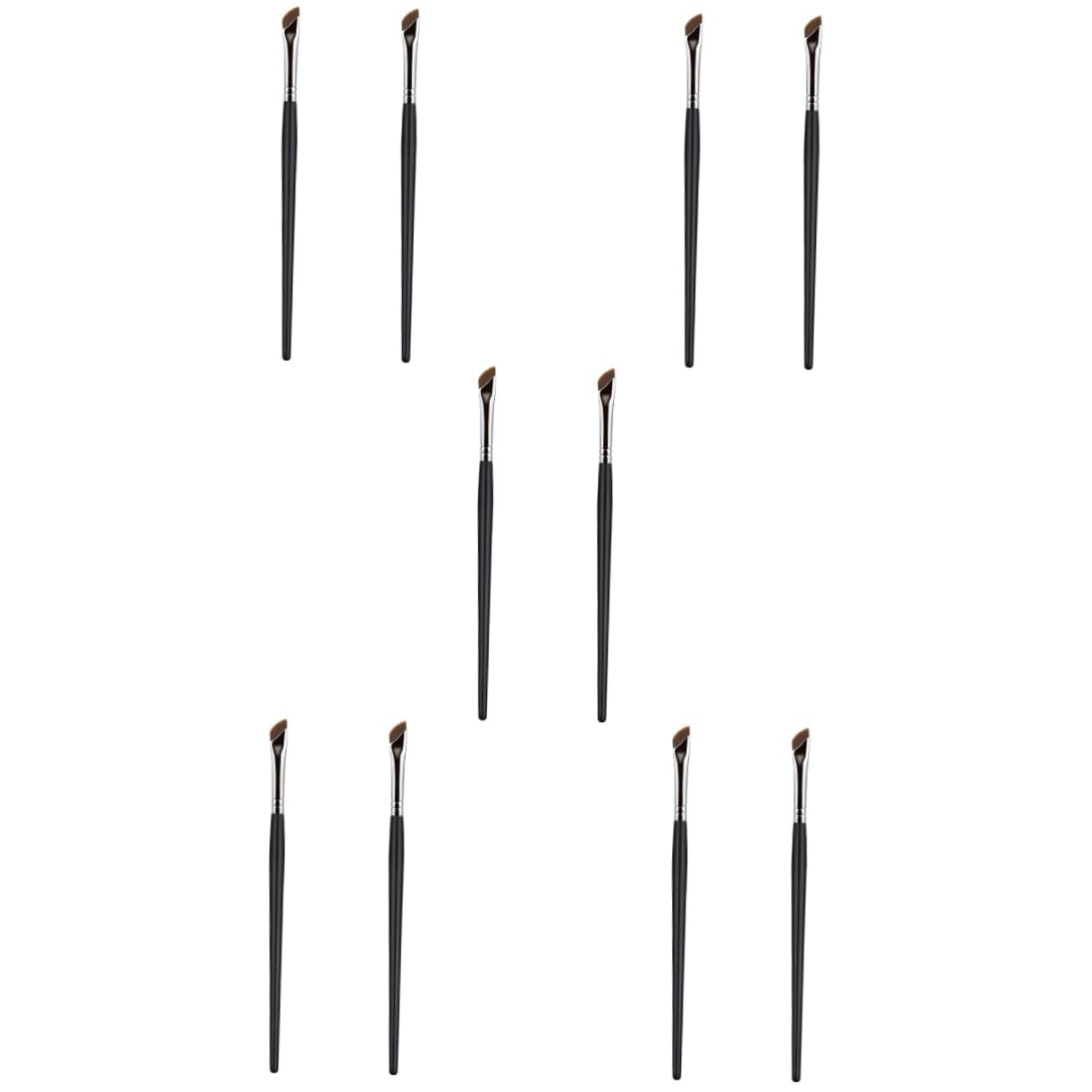 FRCOLOR 10 pennelli per sopracciglia, sopracciglia, pennello per sopracciglia, pennello per sopracciglia, pennello piatto per eyeliner, pennello sottile angolato, pennello per trucco a testa piatta