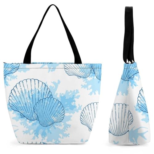 Sac de shopping pour voyage style coquillage idéal pour les vacances