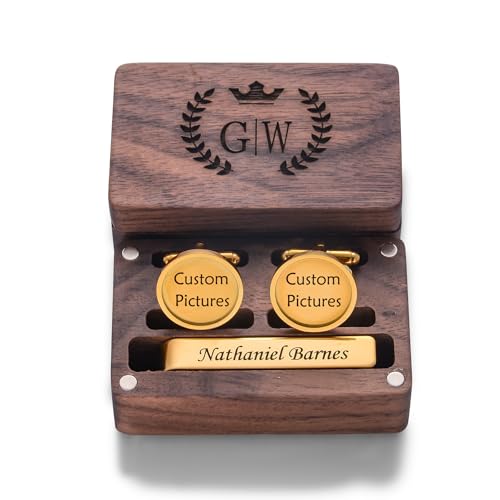 Mancuernillas personalizadas para hombre con fotos miniatura 5