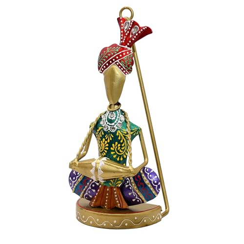 KRAFTSKALA Traditional Musicians (Set of 3) Tabletop/Wall Hanging Metal Wall Decor Statues for Living Room, Decorative Showpiece Items for Home, Festive Gifting, Housewarming Present