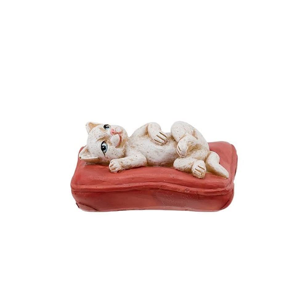 Misterio Nacimiento con Gatos 6 Figuras 15cm. Sagrada Familia Imagen Resina