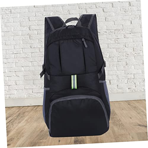 Mochila Plegable Ligera para Senderismo y Camping Negra miniatura 4