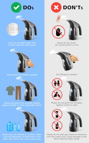 HiLIFE Portable Handheld Steamer for Clothes w/ 240ml Water Capacity - image 7