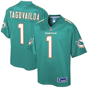 NFL PRO LINE Men’s Tua Tagovailoa Aqua Miami Dolphins Logo Player Jersey