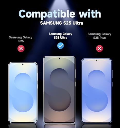 MAGIC JOHN 2 Pack for Samsung Galaxy S25 Ultra Privacy Tempered Glass Screen Protector, Bubble Free, Easy Installation, Auto Dust-Elimination