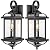 Roravilila 18” 2-Pack Black Porch Lights Outdoor Light Fixtures, Anti-Rust Aluminum Exterior Light Fixtures with Clear Glass Wall Mount Lanterns Outside Lights for House, IP65 Waterproof Wall Lights