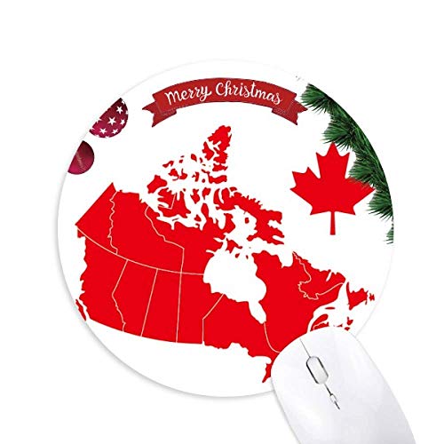 Tapis de souris Canada avec feuille d'érable pour bureau et ambiance Noël