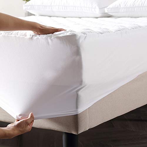 Classic Brands Mercer Cool Gel Memory Foam And Innerspring Hybrid 12-Inch Pillow Top Mattress | Bed-In-A-Box King & Defend-A-Bed Deluxe Quilted Waterproof Mattress Protector, King #TOP6