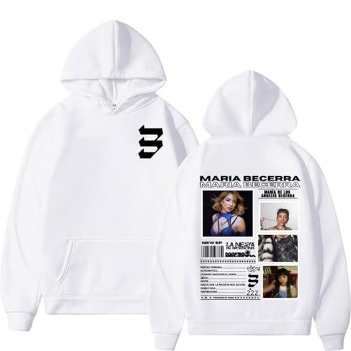 Photo de CUTTE Sweat Maria Becerra pour Femme | Tour 2025 La Nena de Argentina, Noir Officiel (Blanc,TG)