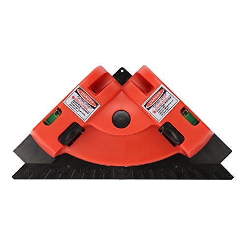 Haofy Nivel láser, escuadras de posicionamiento de 90 °, Abrazaderas en ángulo Recto, Nivel de proyección de línea láser Horizontal, Herramienta de alineación con 2 ventosas(Rojo)