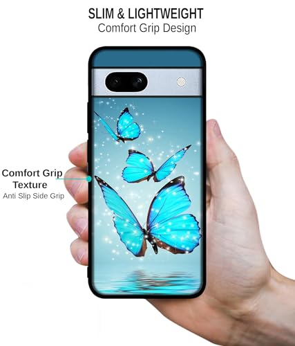 Image of Flying Butterflies Design Premium 2D Printed Metal Back Case Cover for Google Pixel 7A 5G, Multicolor