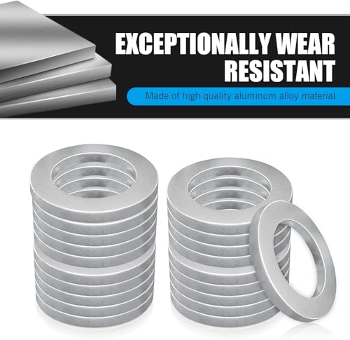 Image of Oil Drain Plug Gasket, 94109-14000 M14 Crush Washer, Oil Pan Sealing Gasket Replacement, Compatible with Honda (Silver #20 PCS)