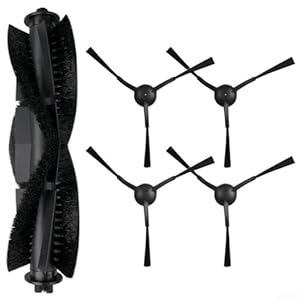 Vacuum Replacement Parts Accessories Kit for Laresar Evol 3 Robot Vacuum Cleaner 1 Roller Brush 4 Side Brush for Dust Removal