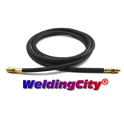 Weldingcity 6-Ft Inert Gas Hose Rubber (1/4" Id) With B-B Fitting 5/8"-18 Rh Unf For Mig/Tig Welding And Other Gas Processes #TOP1
