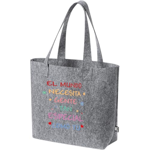 Bolsa personalizada de fieltro RPET multiusos para mujer, regalo