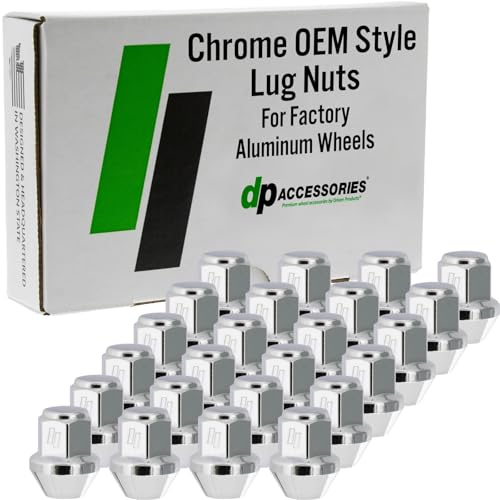 Image of DPAccessories Lug Nuts Compatible with 2019-2026 Ram 1500 | Chrome OEM Style | for Factory Aluminum Wheels Only | Set of 24 Wheel Nuts | DRAM1505F-CH /1